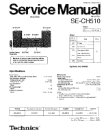 Technics - SECH-510 - Service manual 